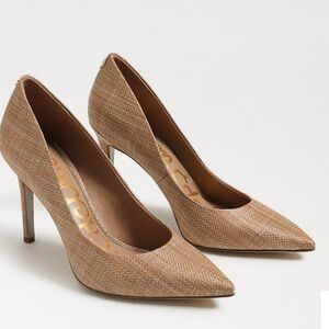 Sam Edelman Hazel Cuoio Weave Pumps.